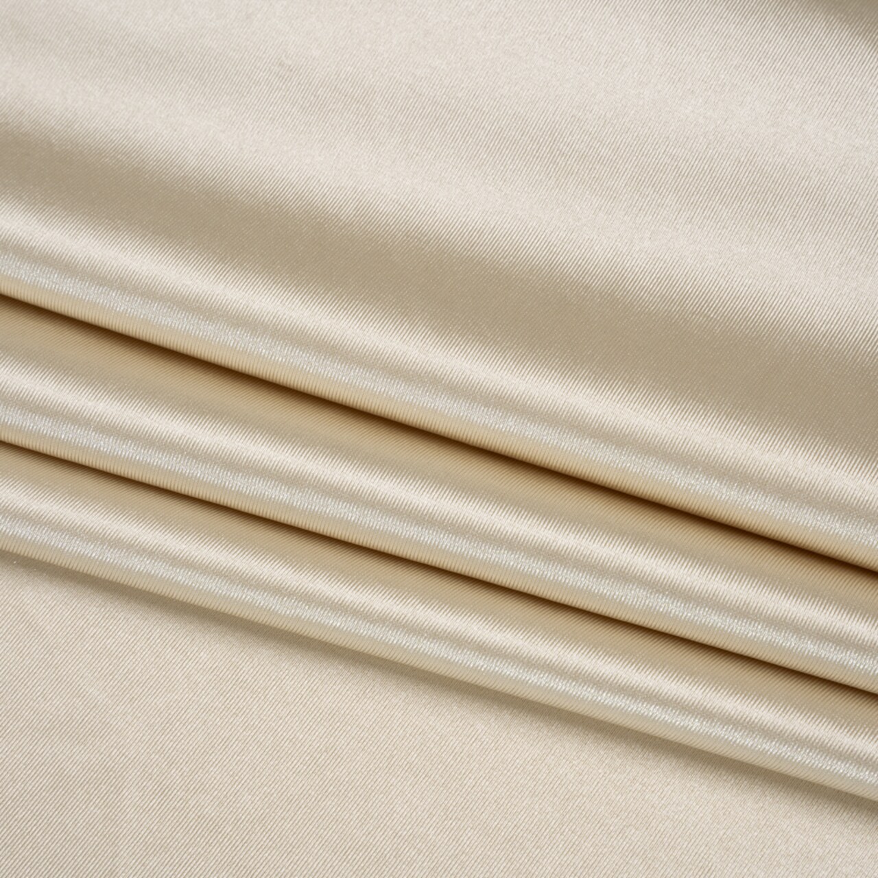 1 Yard Champagne Gold Satin-Faced Stretch Polyester Knit Polyester Spandex 56 Inch Wide